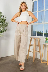 Orange Farm Clothing Cotton Wide Leg Pants with Side Pockets - Jessiz Boutique