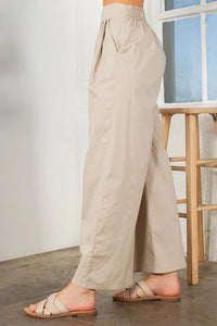 Orange Farm Clothing Cotton Wide Leg Pants with Side Pockets - Jessiz Boutique