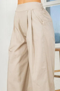 Orange Farm Clothing Cotton Wide Leg Pants with Side Pockets - Jessiz Boutique