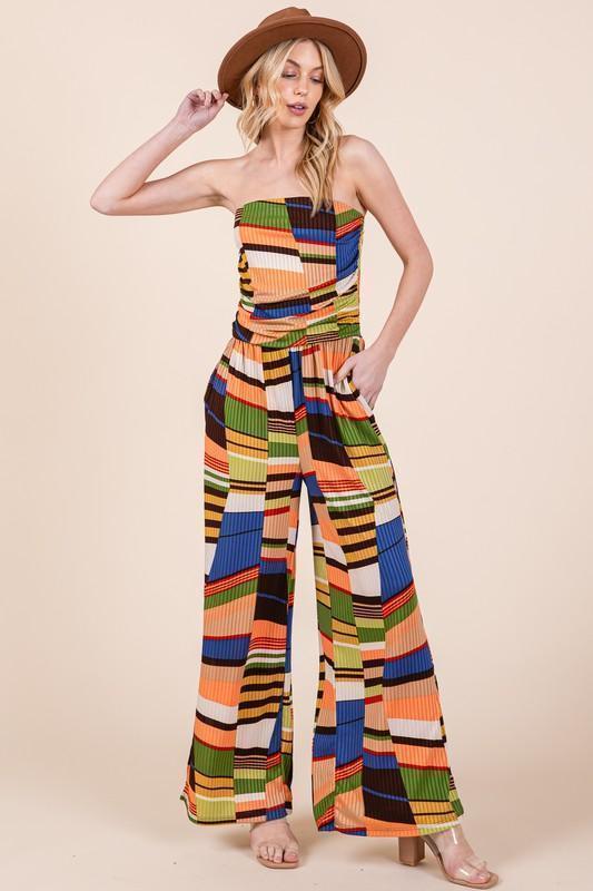 Orange Farm Clothing Wide Leg Jumpsuit with Pockets - Jessiz Boutique