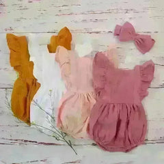 Organic Cotton Summer Baby Girl Playsuit - Jessiz Boutique
