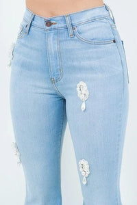 Perla Bell Bottom Jean in Light Wash - Jessiz Boutique