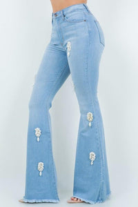 Perla Bell Bottom Jean in Light Wash - Jessiz Boutique