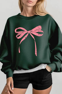 Pink Valentine Bow Graphic Sweatshirt - Jessiz Boutique