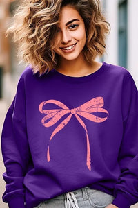 Pink Valentine Bow Graphic Sweatshirt - Jessiz Boutique