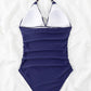 Plunge Halter One-piece Swimsuit - Jessiz Boutique