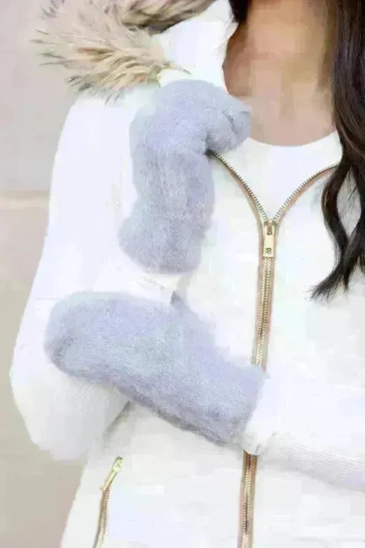 Plush Fur Lined Mittens - Jessiz Boutique