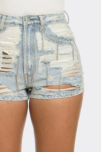 Rebel Spirit Distressed Denim Shorts - Jessiz Boutique