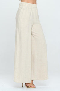 RENEE C Linen Wide Leg Pants with Pockets - Jessiz Boutique