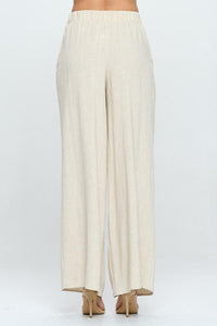 RENEE C Linen Wide Leg Pants with Pockets - Jessiz Boutique