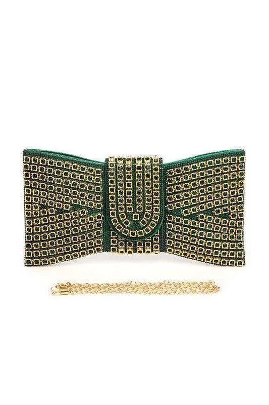 Rhinestone Bowtie Iconic Clutch Bag - Jessiz Boutique