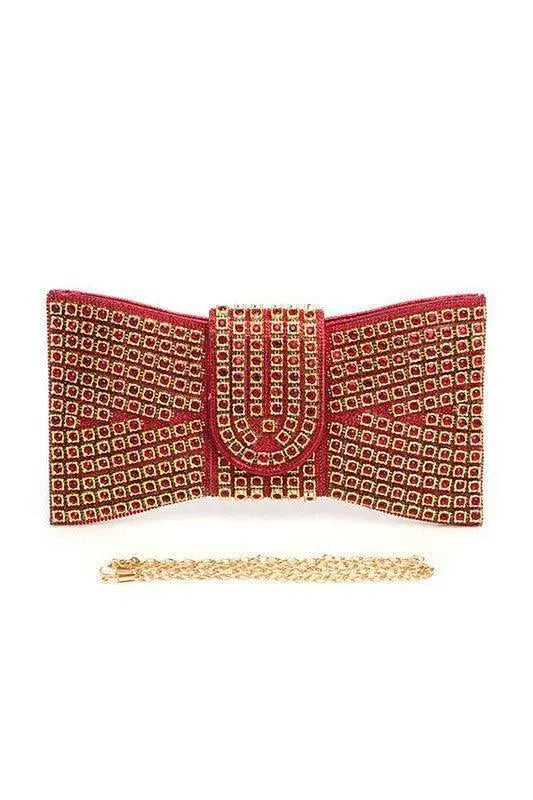 Rhinestone Bowtie Iconic Clutch Bag - Jessiz Boutique