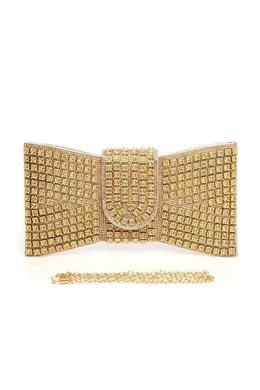 Rhinestone Bowtie Iconic Clutch Bag - Jessiz Boutique