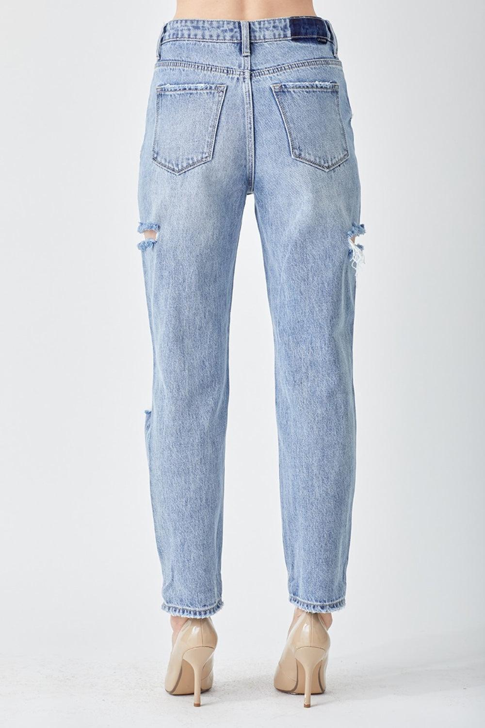 RISEN Distressed Slim Cropped Jeans - Jessiz Boutique