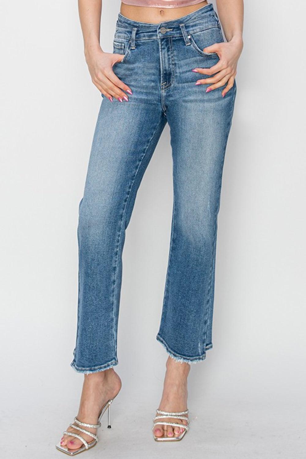 RISEN High Rise Slim Straight Jeans - Jessiz Boutique