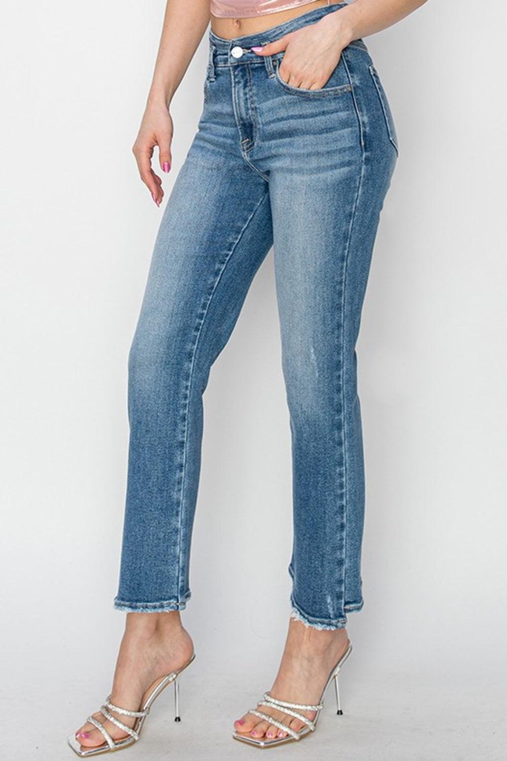 RISEN High Rise Slim Straight Jeans - Jessiz Boutique