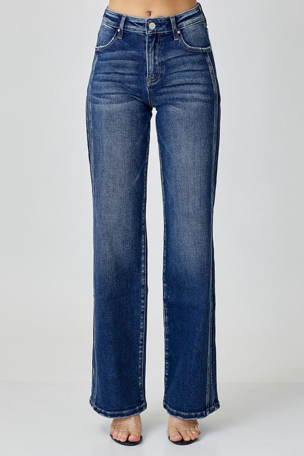 RISEN Mid Rise Straight Jeans - Jessiz Boutique