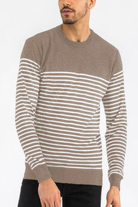 Round Neck Stripe Sweater - Jessiz Boutique