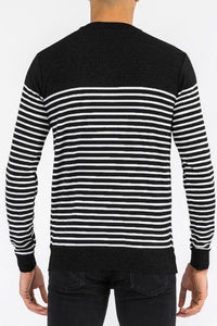 Round Neck Stripe Sweater - Jessiz Boutique