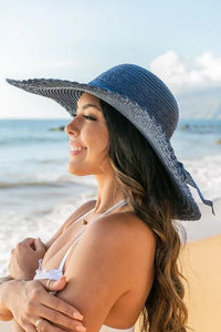 Scallop Edge Bow Accent Sunhat - Jessiz Boutique