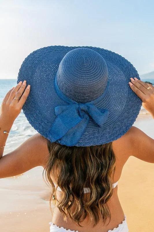 Scallop Edge Bow Accent Sunhat - Jessiz Boutique