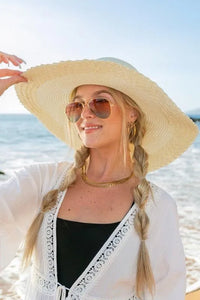 Scallop Edge Bow Accent Sunhat - Jessiz Boutique