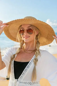 Scallop Edge Bow Accent Sunhat - Jessiz Boutique