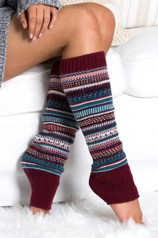 Short Fairisle Legwarmer - Jessiz Boutique