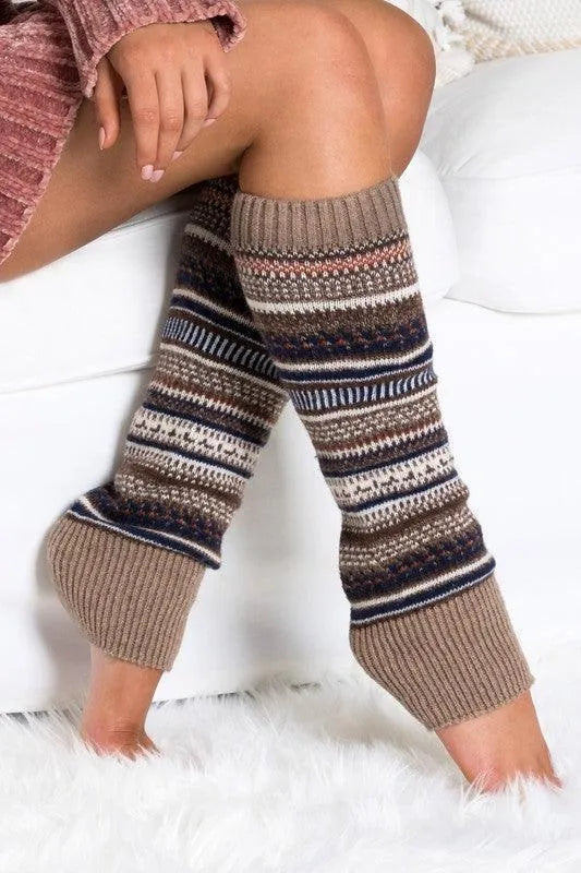 Short Fairisle Legwarmer - Jessiz Boutique