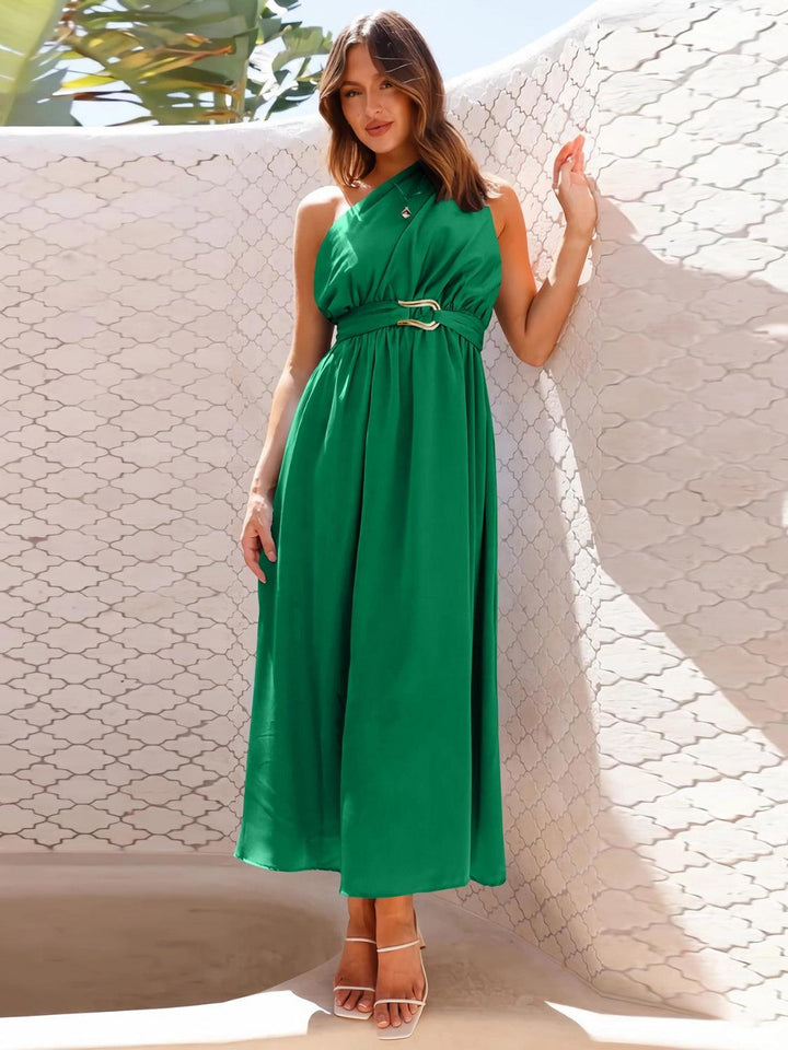 Single Shoulder Midi Dress - Jessiz Boutique