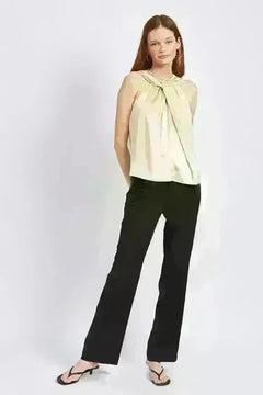 Sleeveless Blouse with Twist Front - Jessiz Boutique