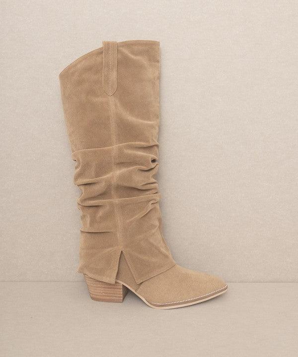 Thea Fold Over Slit Jean Boots - Jessiz Boutique