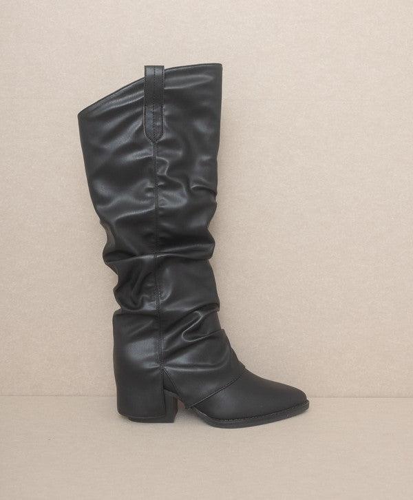 Thea Fold Over Slit Jean Boots - Jessiz Boutique