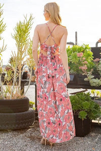 Tie Back Floral Dress - Jessiz Boutique