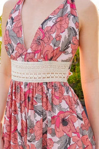 Tie Back Floral Dress - Jessiz Boutique