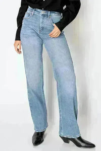 TUMMY CONTROL HIGH RISE FULL LENGTH STRAIGHT JEANS - Jessiz Boutique