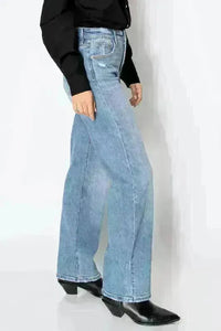 TUMMY CONTROL HIGH RISE FULL LENGTH STRAIGHT JEANS - Jessiz Boutique