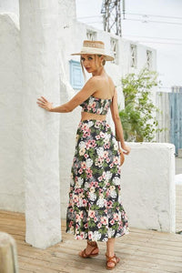 Two Piece Floral Long Skirt Set - Jessiz Boutique
