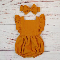 Organic Cotton Summer Baby Girl Playsuit