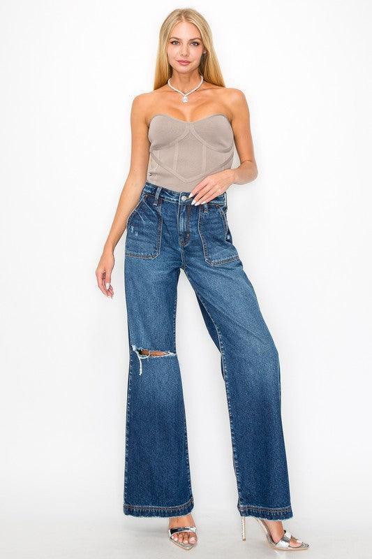 Ultra High Rise Relaxed Flare Jeans - Jessiz Boutique