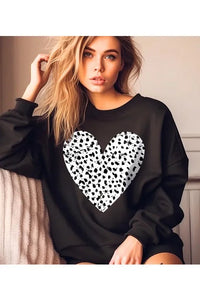 UNISEX FLEECE HEART SWEATSHIRT - Jessiz Boutique