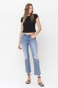 VERVET by Flying Monkey Mid Rise Kick Flare Jeans - Jessiz Boutique