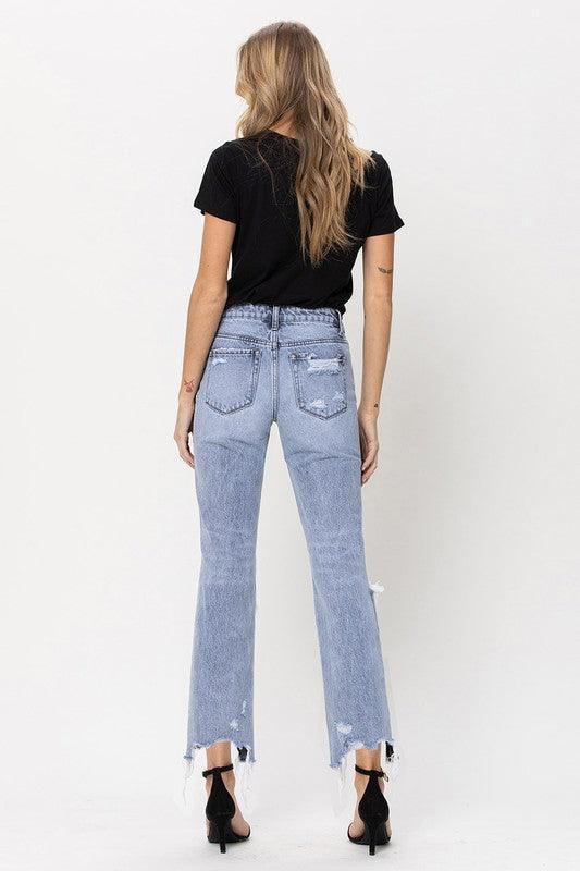 VERVET by Flying Monkey Super High Rise 90's Straight Crop Jeans - Jessiz Boutique