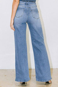 Vibrant M.i.U. Distressed Wide Fit Jeans - Jessiz Boutique