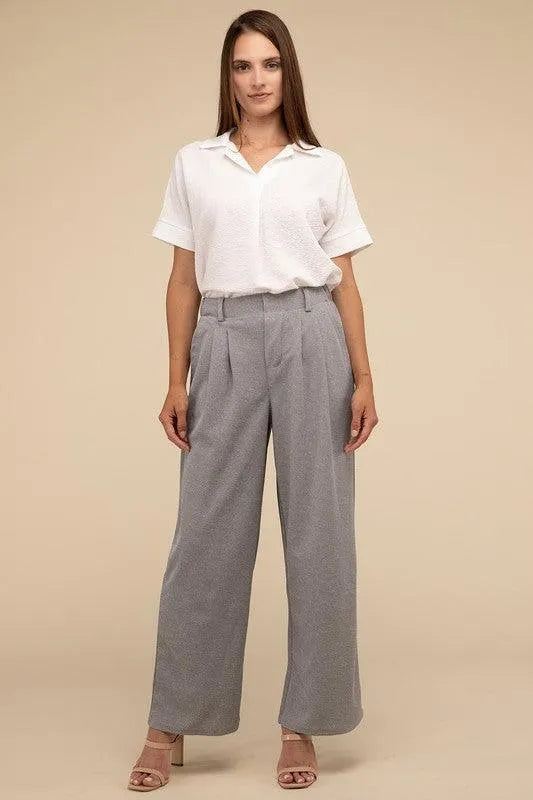 Waffle Trouser Pants - Jessiz Boutique