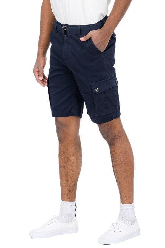 Weiv Mens Belted Cargo Shorts with Belt - Jessiz Boutique