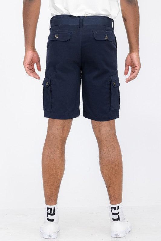 Weiv Mens Belted Cargo Shorts with Belt - Jessiz Boutique