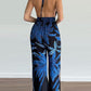 Women's Irregular Printed Halter Neck Jumpsuit - Jessiz Boutique