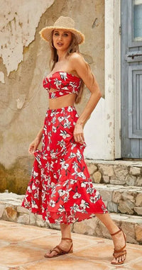 Women's Long Skirt Two Piece Set - Jessiz Boutique