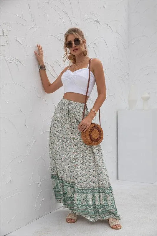 Womens Print Maxi Skirt - Jessiz Boutique